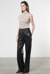 Enza Costa Sleeveless Twist Top in Khaki