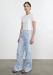 Enza Costa Supima Baby Rib Cropped Tee in White