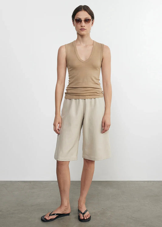Enza Costa Supima Cotton Essential Sleeveless U Tank