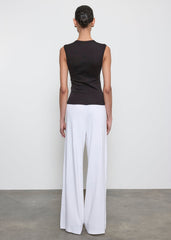 Enza Costa Supima Cotton Sleeveless V in Black