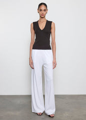 Enza Costa Supima Cotton Sleeveless V in Black
