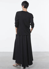 Enza Costa Twill Circle Skirt in Black