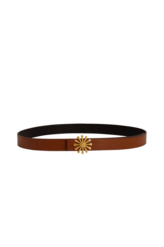 Esthera Reversible Belt in Caramel Black