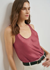Favorite Daughter The Clean Cut Tank in Earth Red