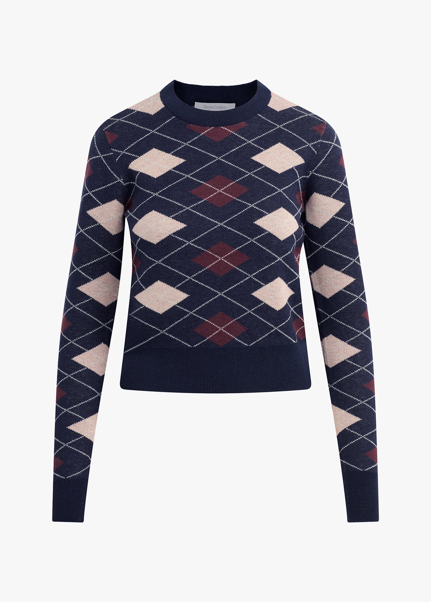 Favorite Daughter The Henry Sweater in Navy Argyle