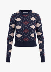 Favorite Daughter The Henry Sweater in Navy Argyle