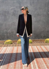 Favorite Daughter The Kelly Blazer in Black Multi