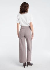 Favorite Daughter The Mischa High Rise Wide Leg Ankle in Soft Taupe