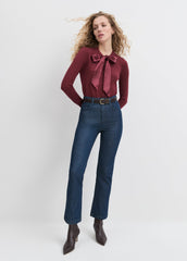 Favorite Daughter The Take A Bow Cardigan in Vino