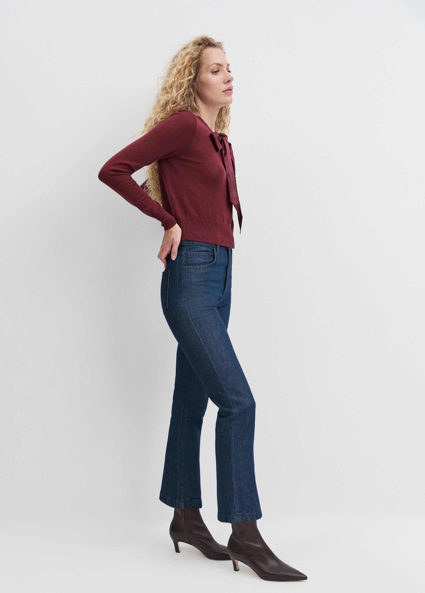 Favorite Daughter The Valentina Super High Rise Straight in Pepper
