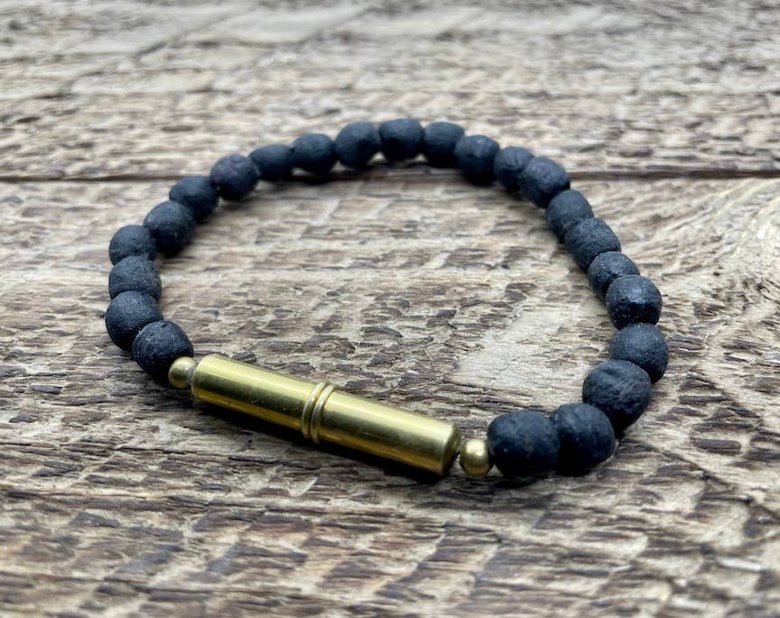 Flint Beaded Single Bracelet: Tiger Eye / Large