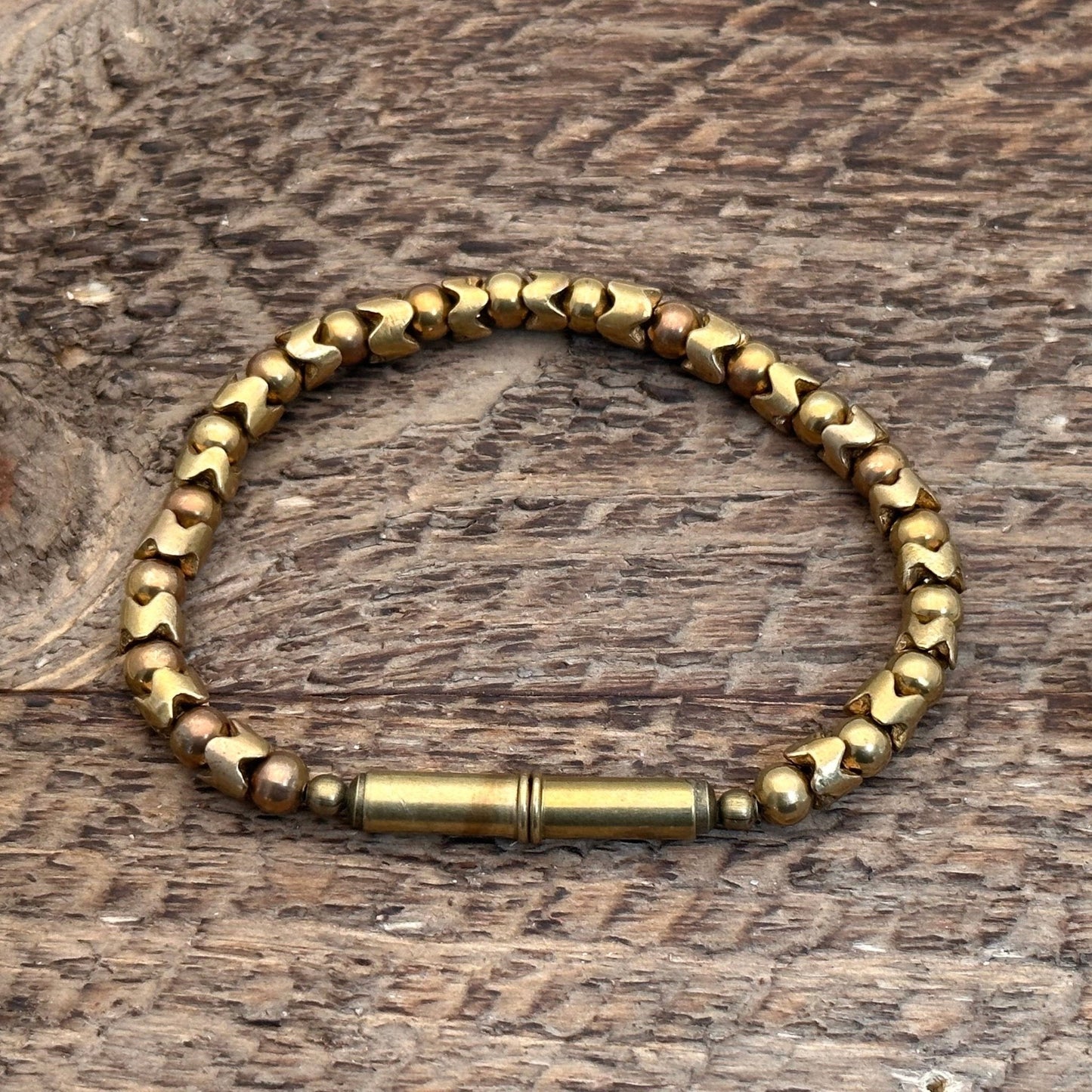 Flint Beaded Single Bracelet: Tiger Eye / Large