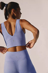 FP Movement Never Better Crop Top in Blueberry Heather