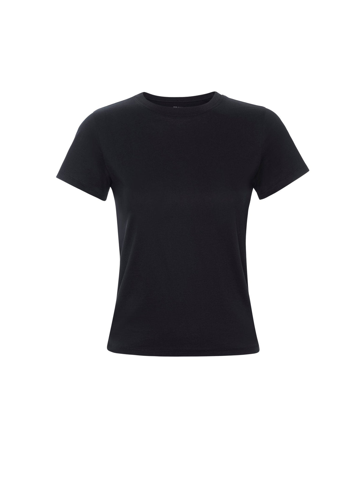 Frame Fitted Crew Tee in Black
