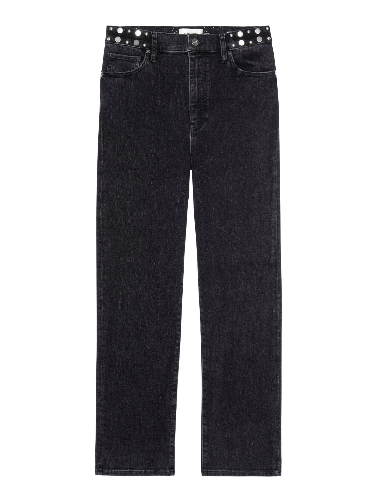 Frame Le Sleek Straight Studded in Meteor