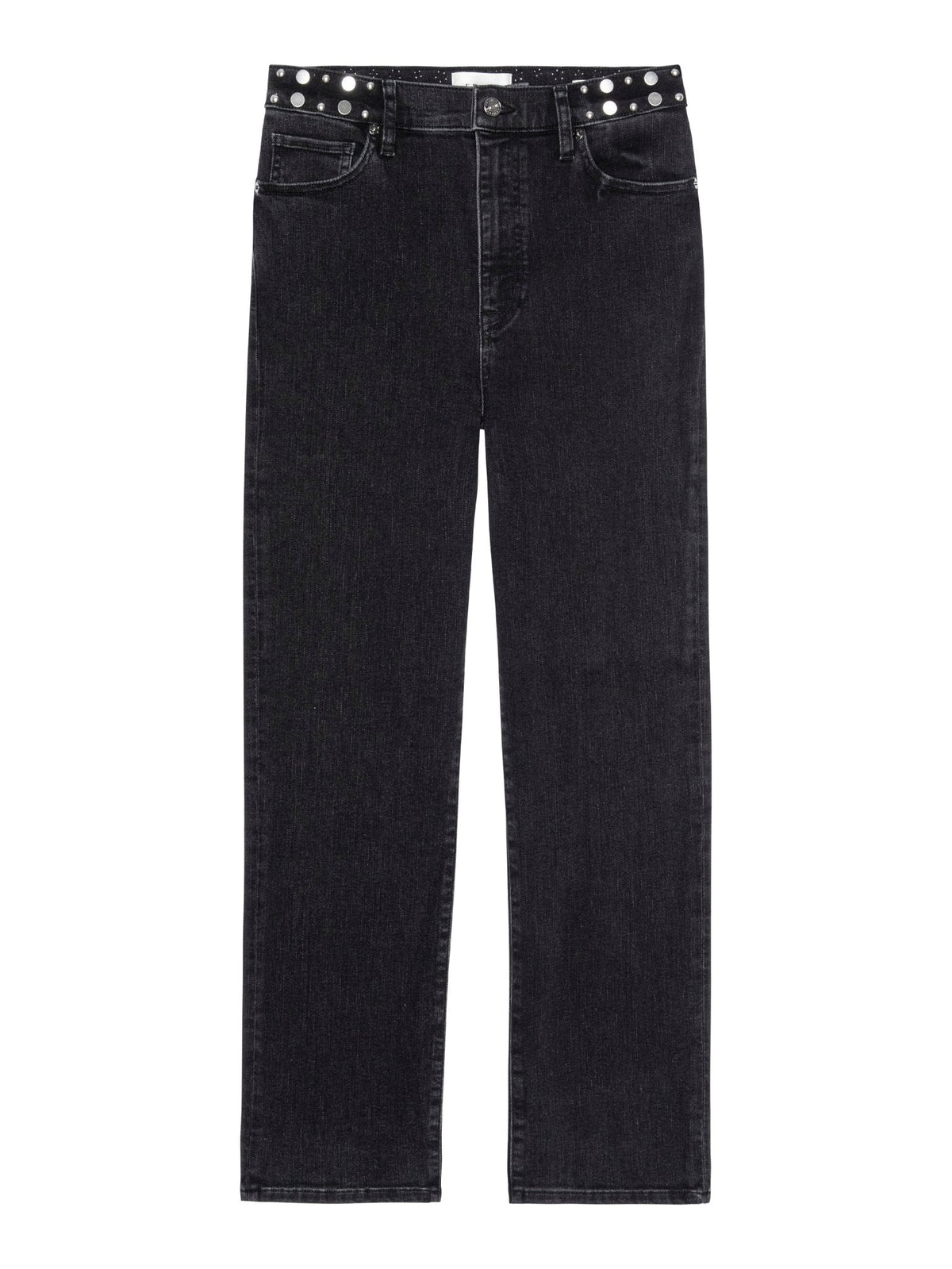 Frame Le Sleek Straight Studded in Meteor