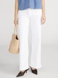Frame Le Slim Palazzo Modernist Pocket in White