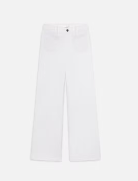 Frame Le Slim Palazzo Modernist Pocket in White