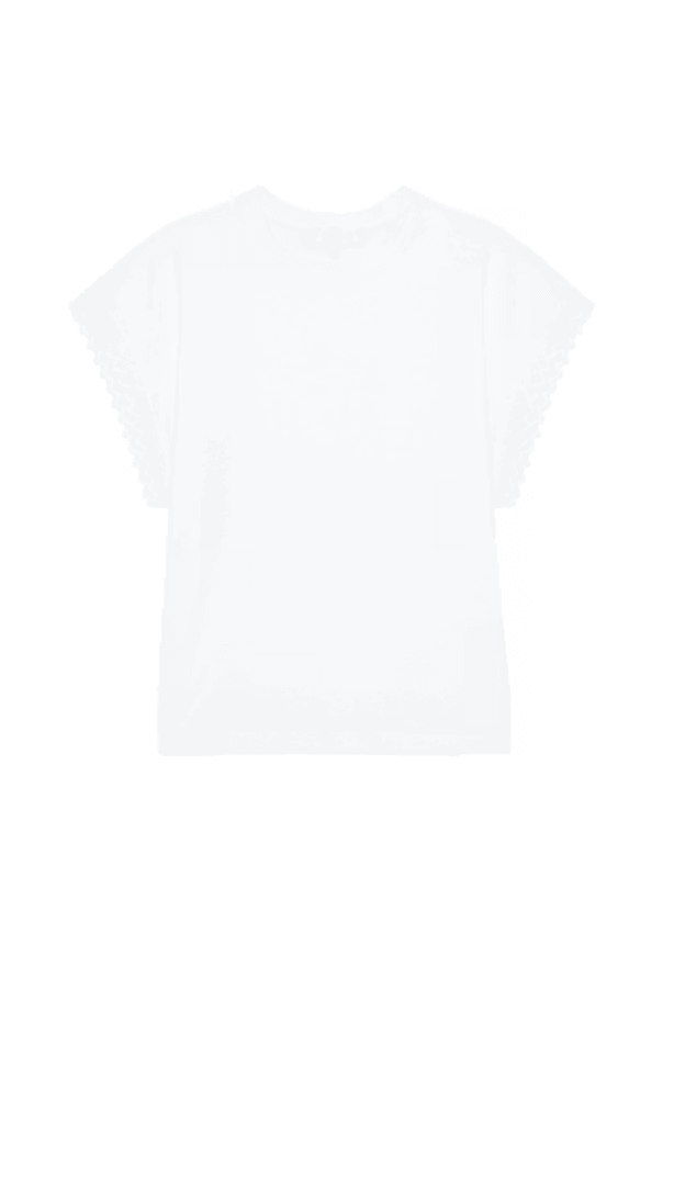 Frame The Crochet Muscle Tee in White