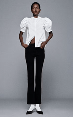 Frame The Gathered Top in Navy Multi