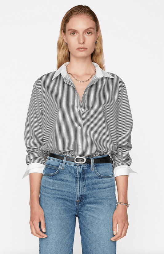 Frame The Oversized Shirt in Noir Multi