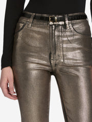 Frame The Reboot Crop in Coated Champagne