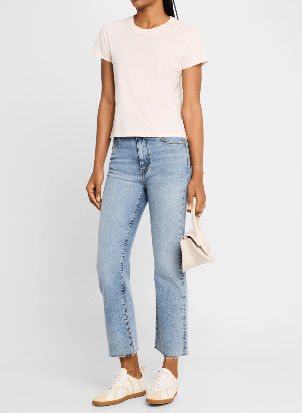 Frame The Ruler Crop Jeans in Indigo Vintage Fray