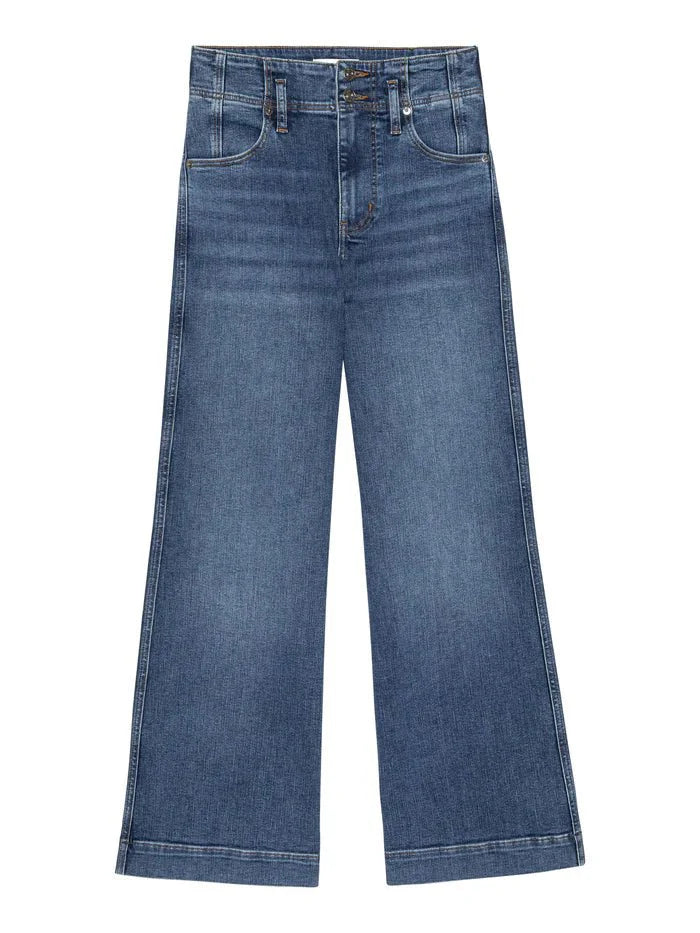 Frame The Seamed Wide Trouser Crop in Charity