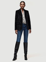 FRAME Velvet Python Blazer