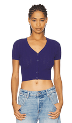 Free People Cassie Cardigan in Indigo