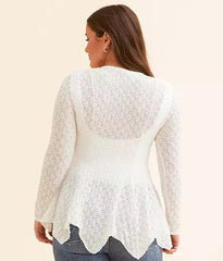Free People Janey Lace Top in Ivory