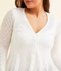 Free People Janey Lace Top in Ivory