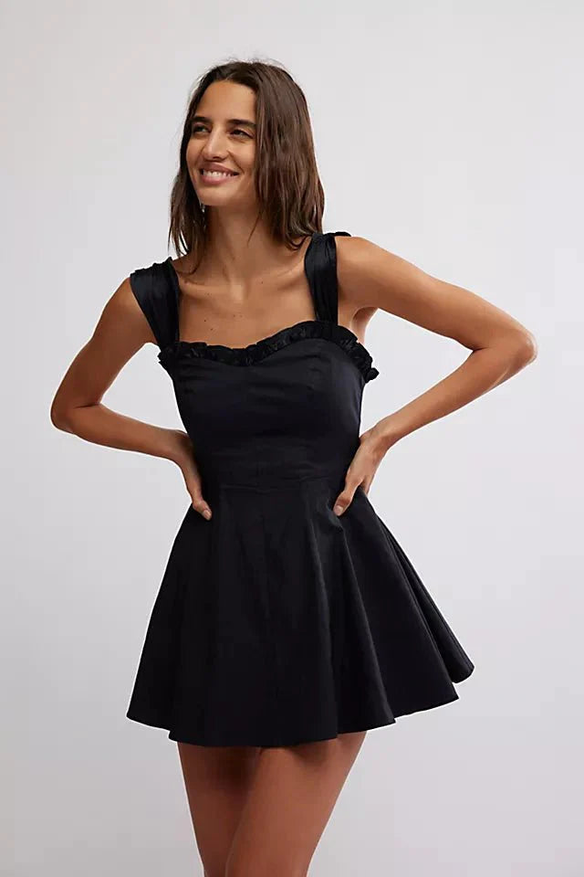 Free People Midnight Magic Mini Dress in Black