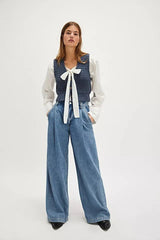 Free People We The Free Ava Vest in Vintage Indigo