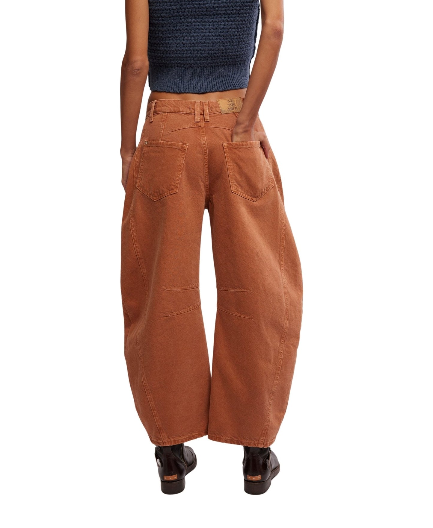 Free People We The Free Good Luck Mid-Rise Cord Barrel Jeans
