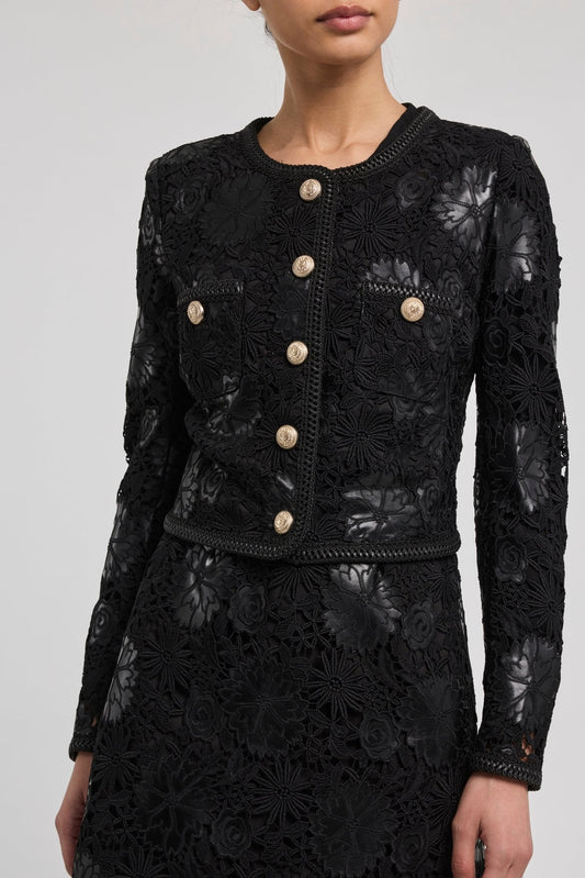 Generation Love Amber Vegan Leather Jacket in Black