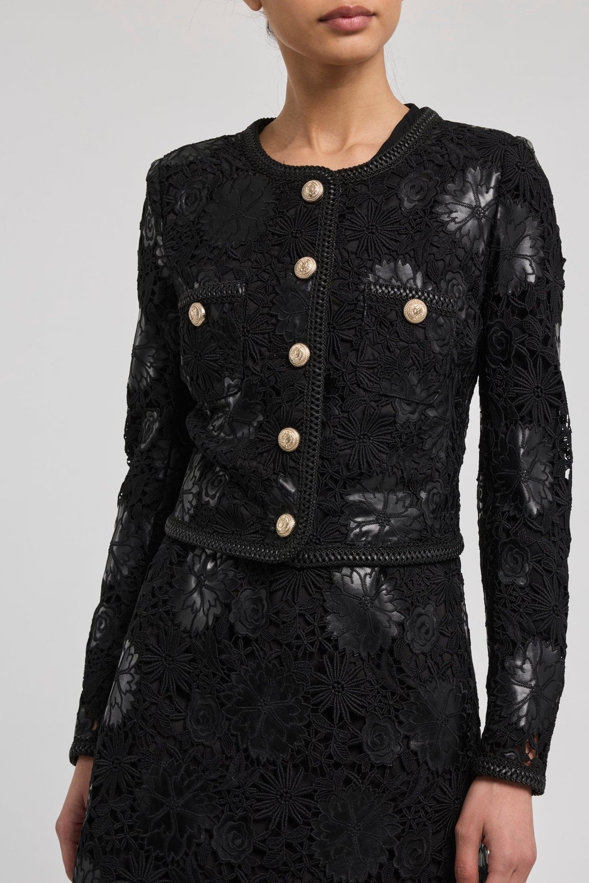 Generation Love Amber Vegan Leather Jacket in Black