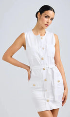 Generation Love Billie Cotton Sateen Dress in White