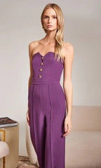 Generation Love Camilo Crepe Jumpsuit in Eggplant