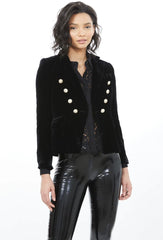 Generation Love Cara Blazer in Black Velvet
