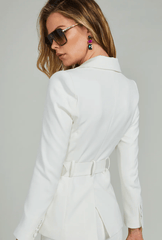 Generation Love Goldie Belted Blazer in White