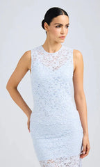 Generation Love Henrietta Sequin Lace Top in Opal