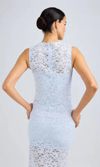 Generation Love Henrietta Sequin Lace Top in Opal