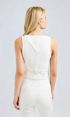 Generation Love Isadora Crepe Vest in White