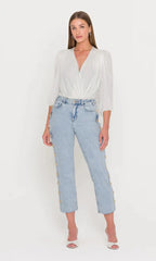 Generation Love Lehti Jersey Bodysuit in White