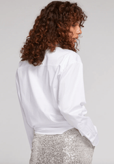 Generation Love Mitchie Crystal Poplin Shirt in White