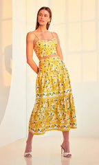 Generation Love Mondo Floral Poplin Skirt in Floral Fantasy