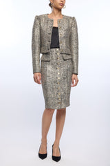Generation Love Riley Tweed Skirt in Gold Multi