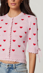 Generation Love Tess Hearts Intarsia Cardigan