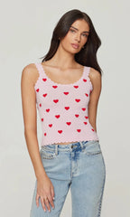 Generation Love Tess Hearts Intarsia Strap Tank